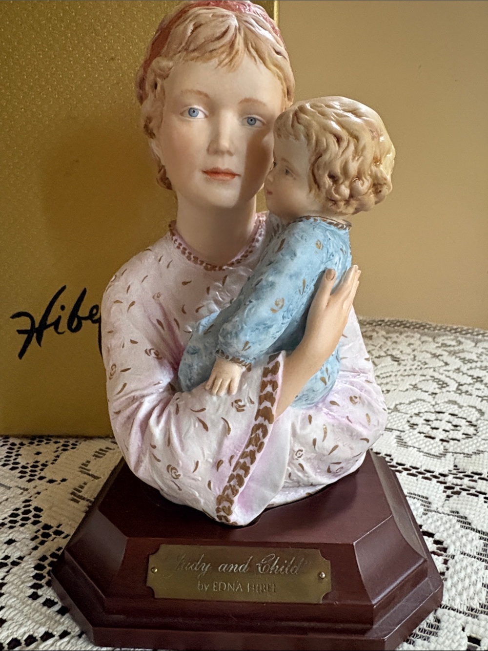 Edna Hibel  “Judy and Child“ Sculpture